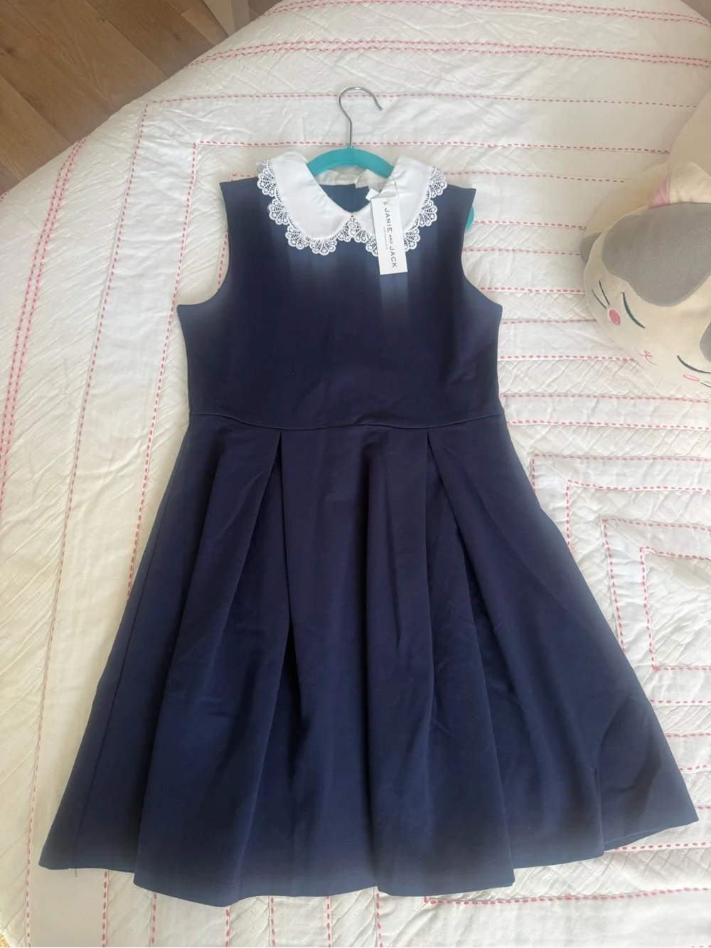 Janie and Jack Navy School Uniform Dress Size 12 NWT